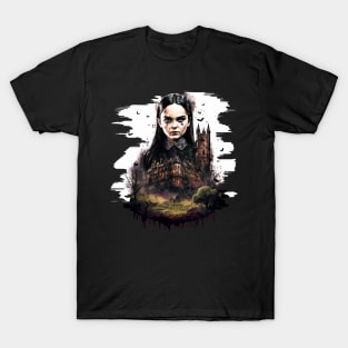 ADDAMS Family, Wednesday-inspired design, T-Shirt